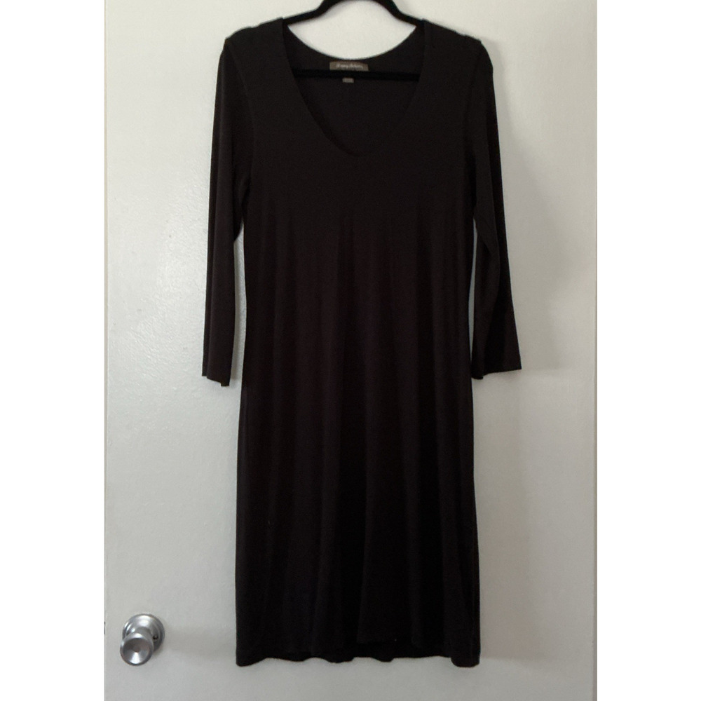 Tommy Bahama Dress Womens M Black 3/4 Sleeve